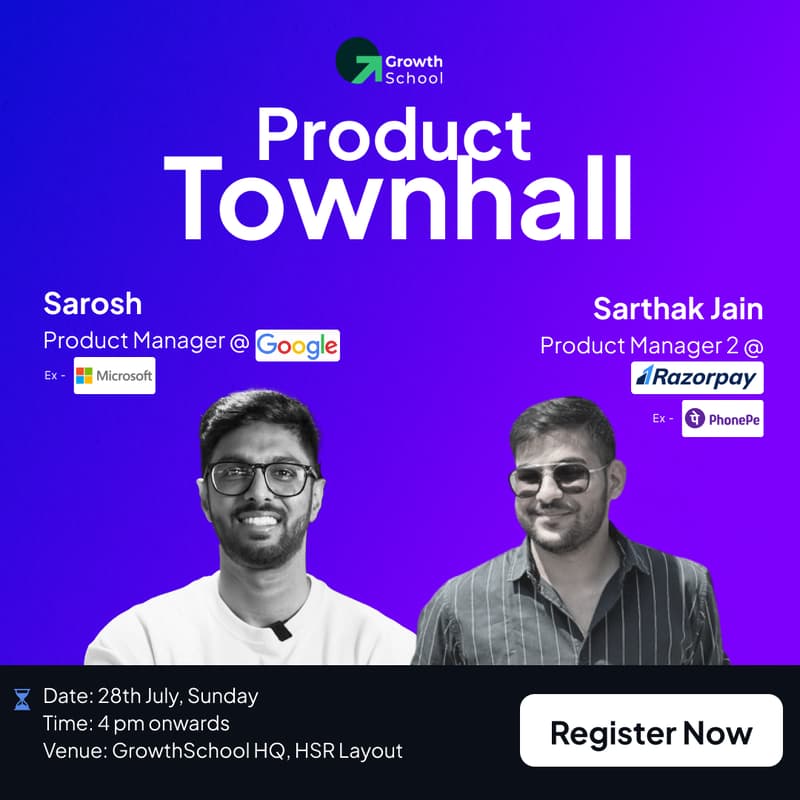 Cover Image for Product Managers Townhall Ft. Sarosh & Sarthak