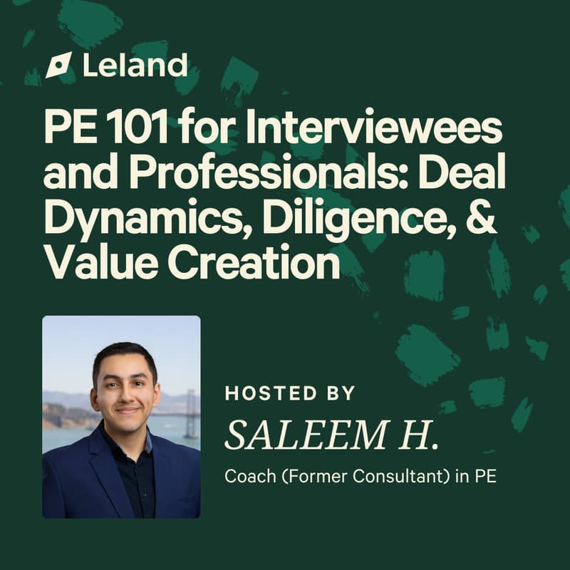 Cover Image for PE 101 for Interviewees and Professionals: Deal Dynamics, Diligence, & Value Creation