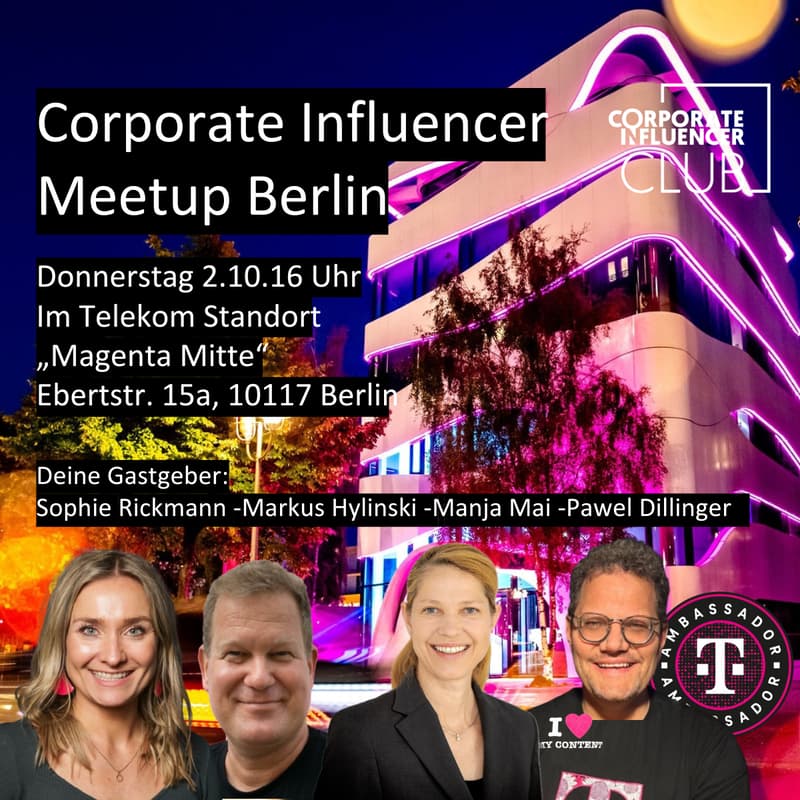 Cover Image for Corporate Influencer Club Meetup Berlin