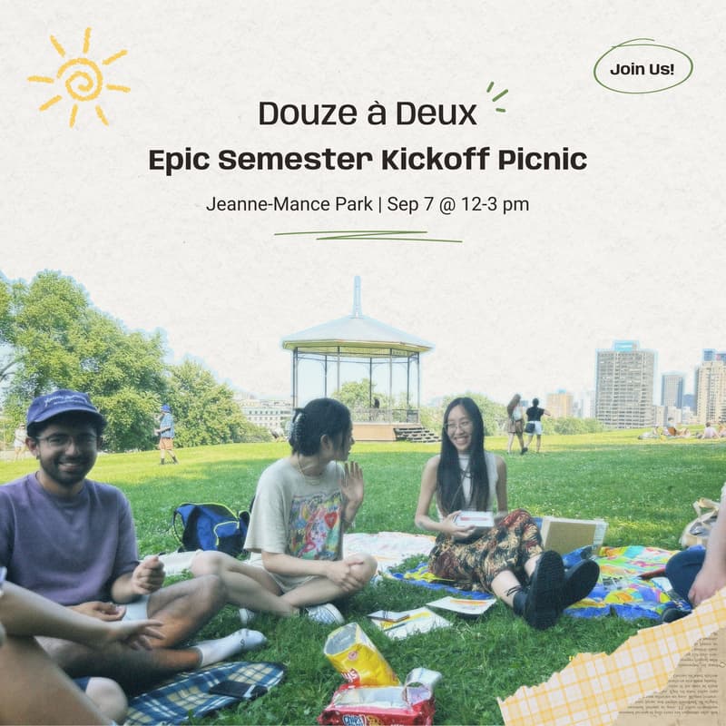 Cover Image for Douze à Deux: F25 Semester Kickoff Picnic!