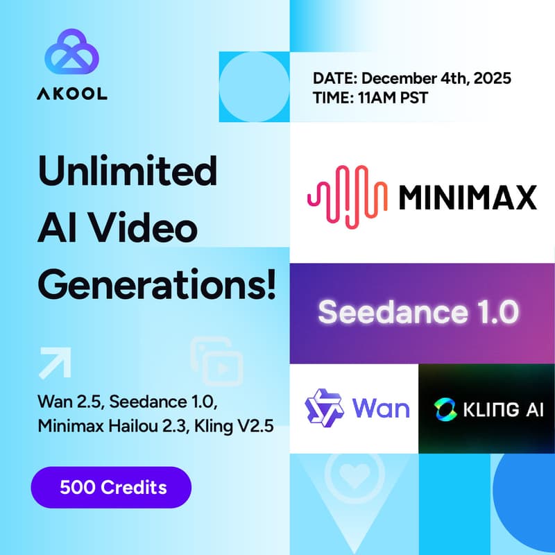 Cover Image for AKOOL: Unlimited AI Video Generations!