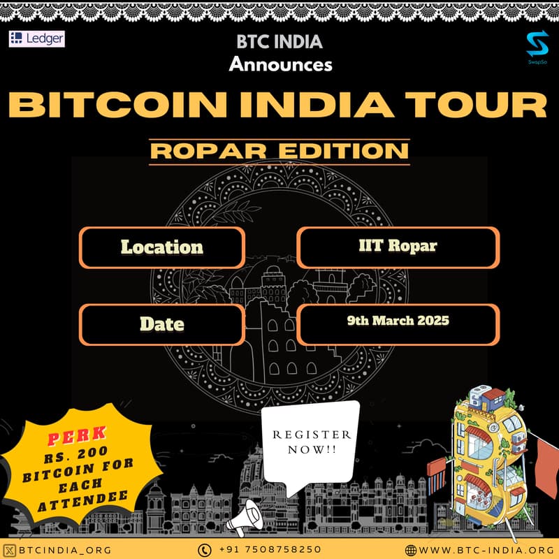 Cover Image for Bitcoin India Tour - Ropar Edition