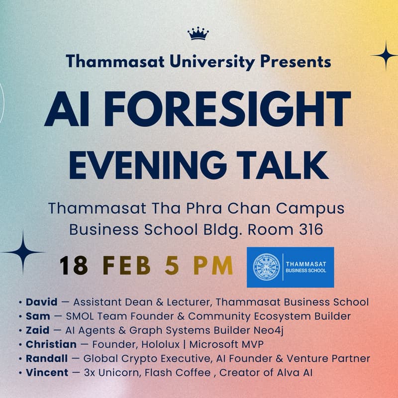 Cover Image for AI Foresight Evening Talk at Thammasat Business School