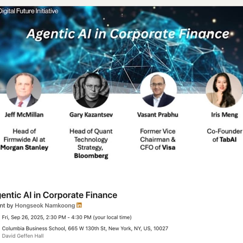 Cover Image for Agentic AI in Finance (Morgan Stanley, Bloomberg, Visa, TabAI)