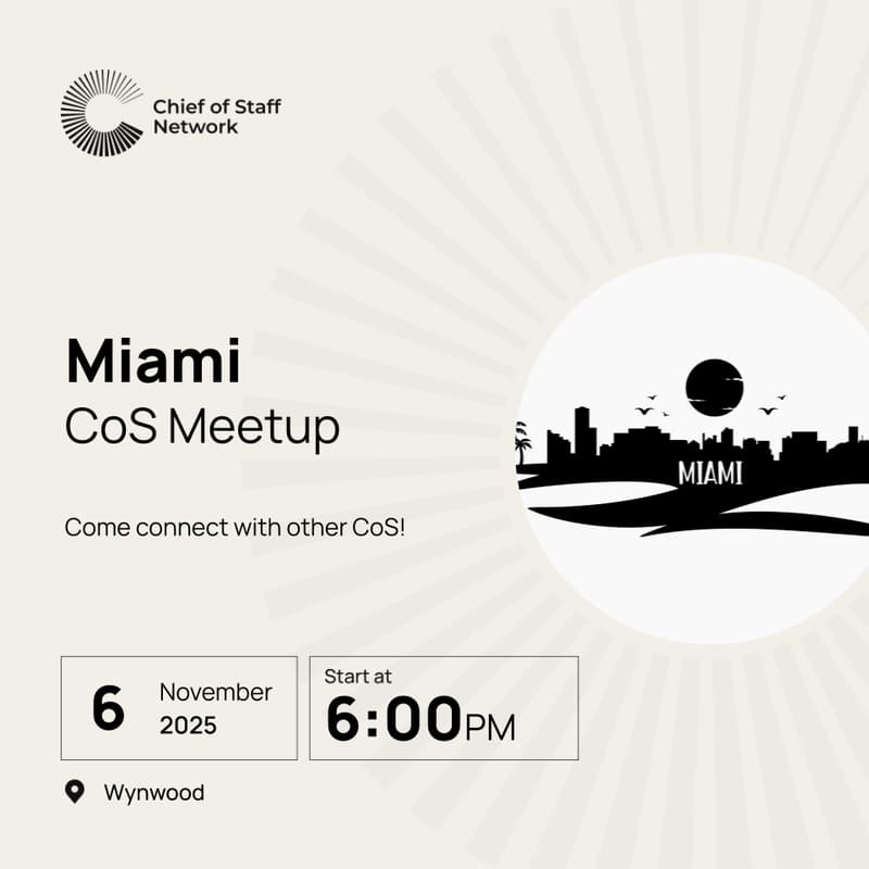 Cover Image for CoS Miami Meetup (Thurs November 6)