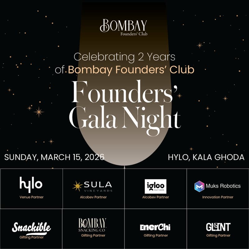 Cover Image for Founders' Gala Night | 2 Year Anniversary of Bombay  Founders' Club