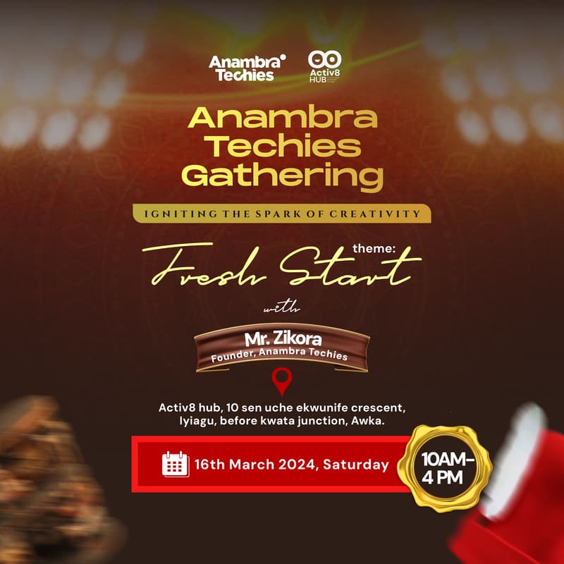 Cover Image for Anambra Techies Community MeetUp(Fresh Start😊)