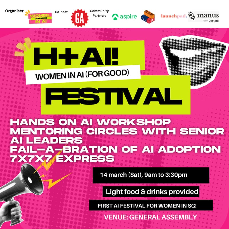 Cover Image for H+AI! (a one day AI festival for women)