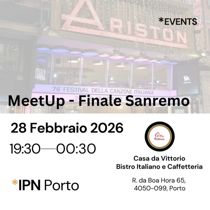Cover Image for IPN MeetUp Porto - Finale Sanremo