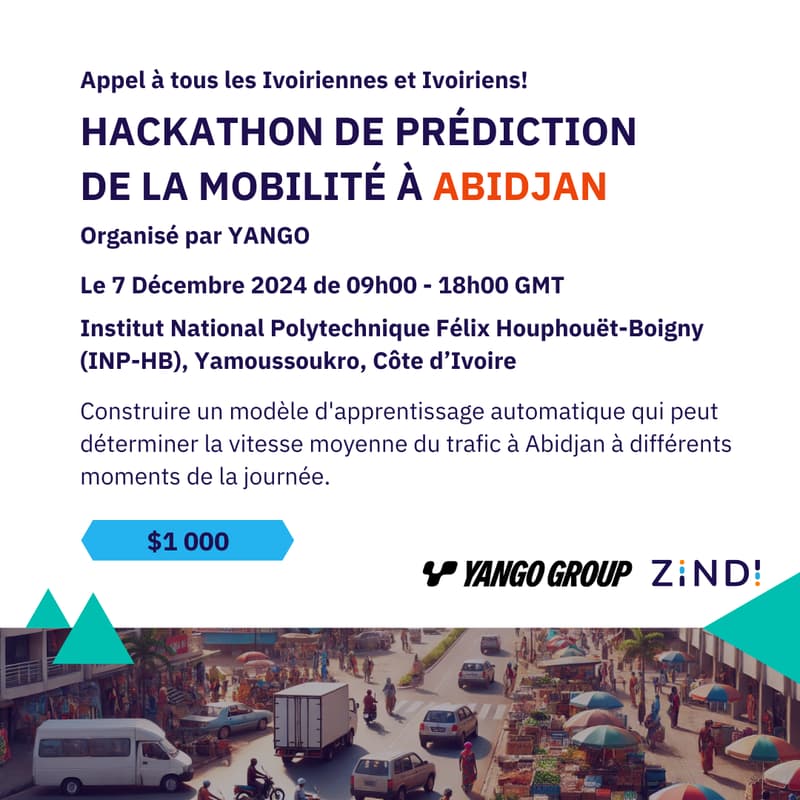 Cover Image for 2024 Abidjan Mobility Prediction Hackathon, powered by Yango
