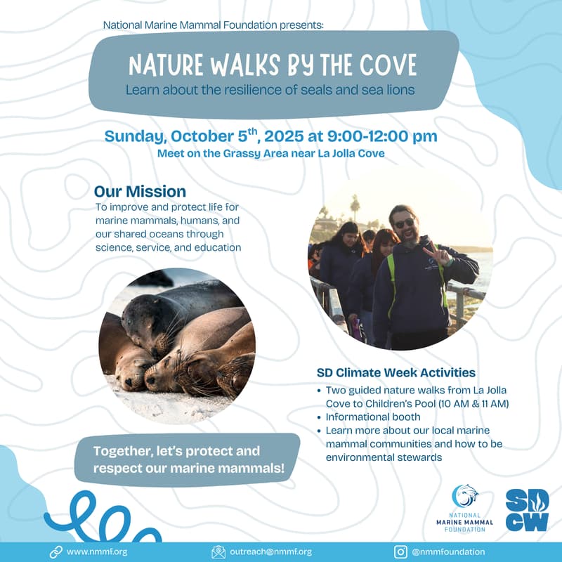 Cover Image for Nature Walks By The Cove with the National Marine Mammal Foundation