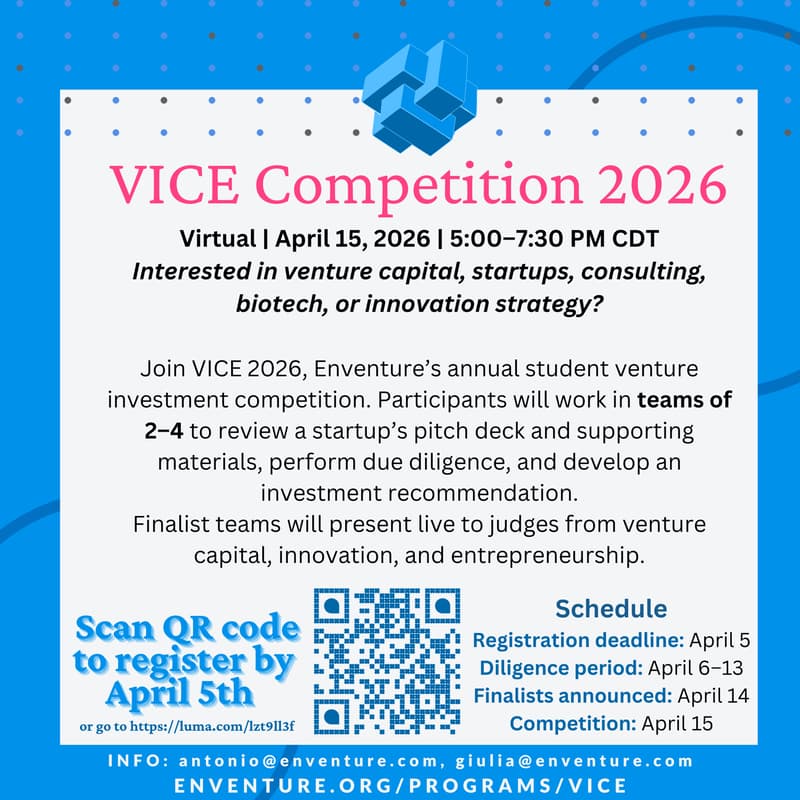 Cover Image for VICE 2026 | Enventure Venture Investment Competition