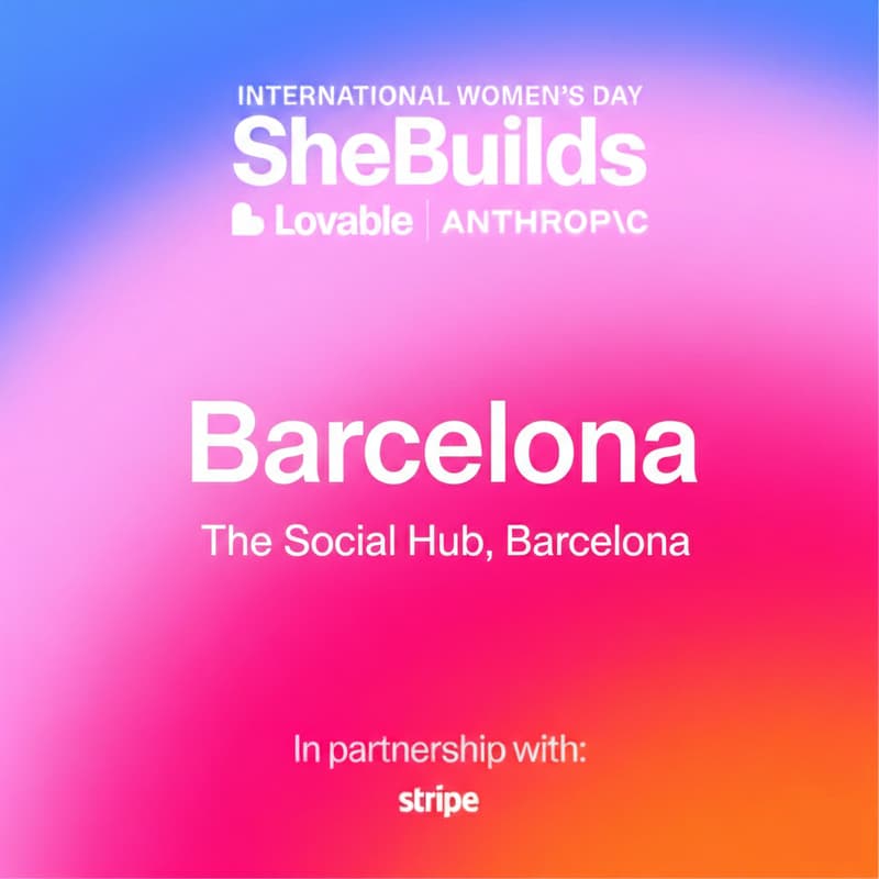 Cover Image for Barcelona x SheBuilds on Lovable for International Women's Day