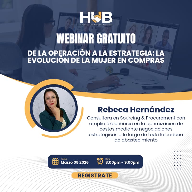 Cover Image for WEBINAR GRATUITO: DE LA OPERACIÓN A LA ESTRATEGIA: LA EVOLUCIÓN DE LA MUJER EN COMPRAS