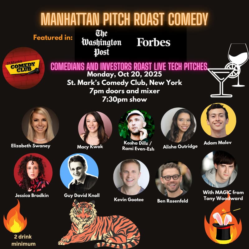 Cover Image for Manhattan Pitch Roast Comedy and Mixer- Monday, October 20