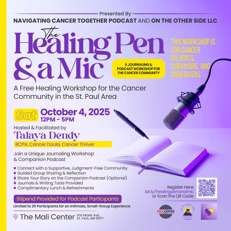 Cover Image for The Healing Pen and a Mic: A Journaling and Podcast Workshop for the Cancer Community