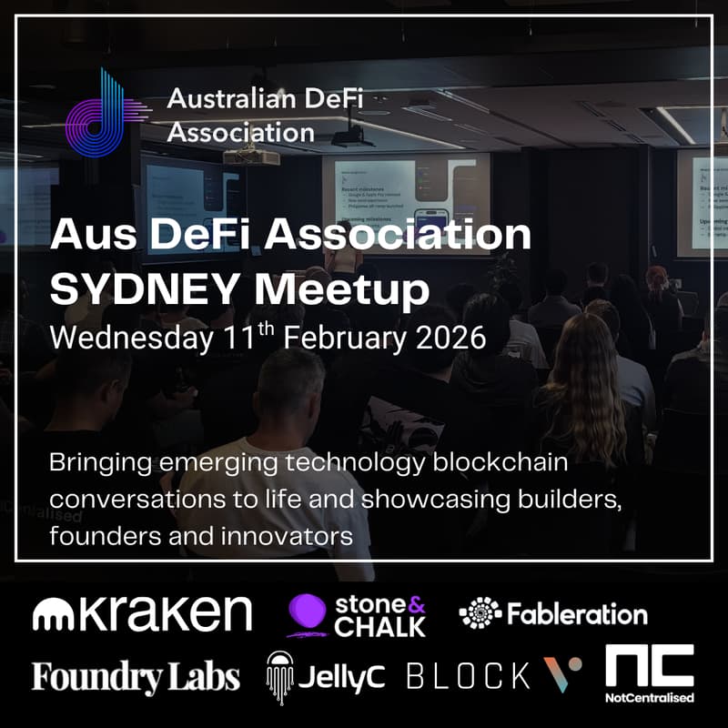 Cover Image for Aus DeFi Association (SYDNEY) - 11th February 2026