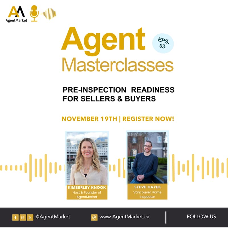Cover Image for AgentMarket Agent Masterclasses | Pre-Inspection Readiness For Sellers & Buyers