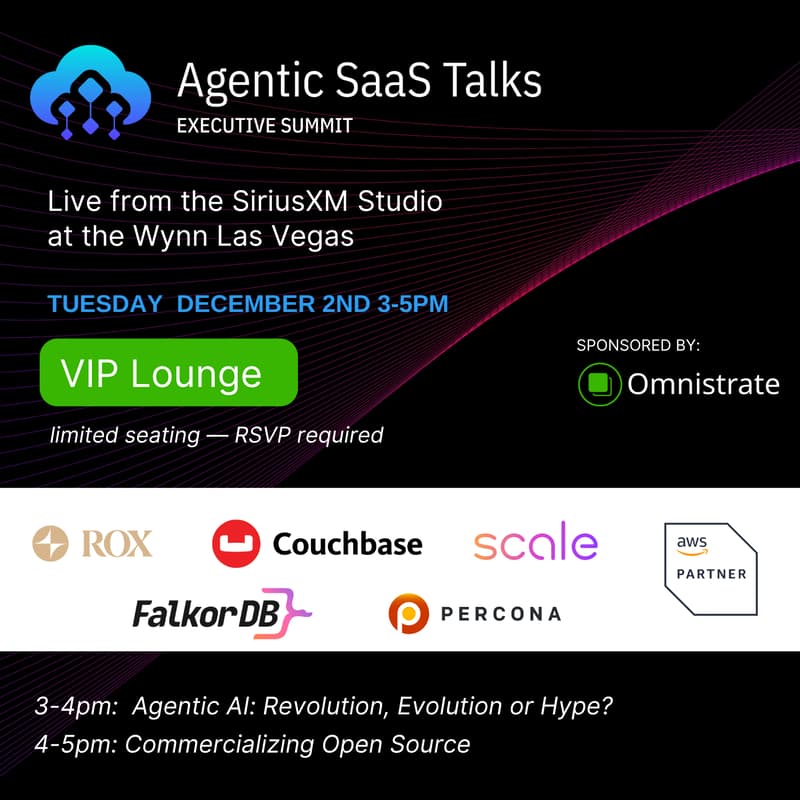 Cover Image for The Agentic SaaS Executive Summit: Live from the SiriusXM Studio at the Wynn Las Vegas