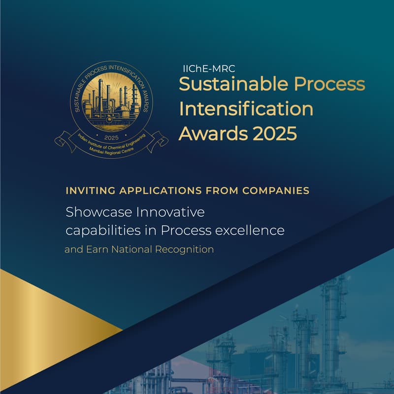 Cover Image for IIChE-MRC Sustainable Process Intensification Award 2025
