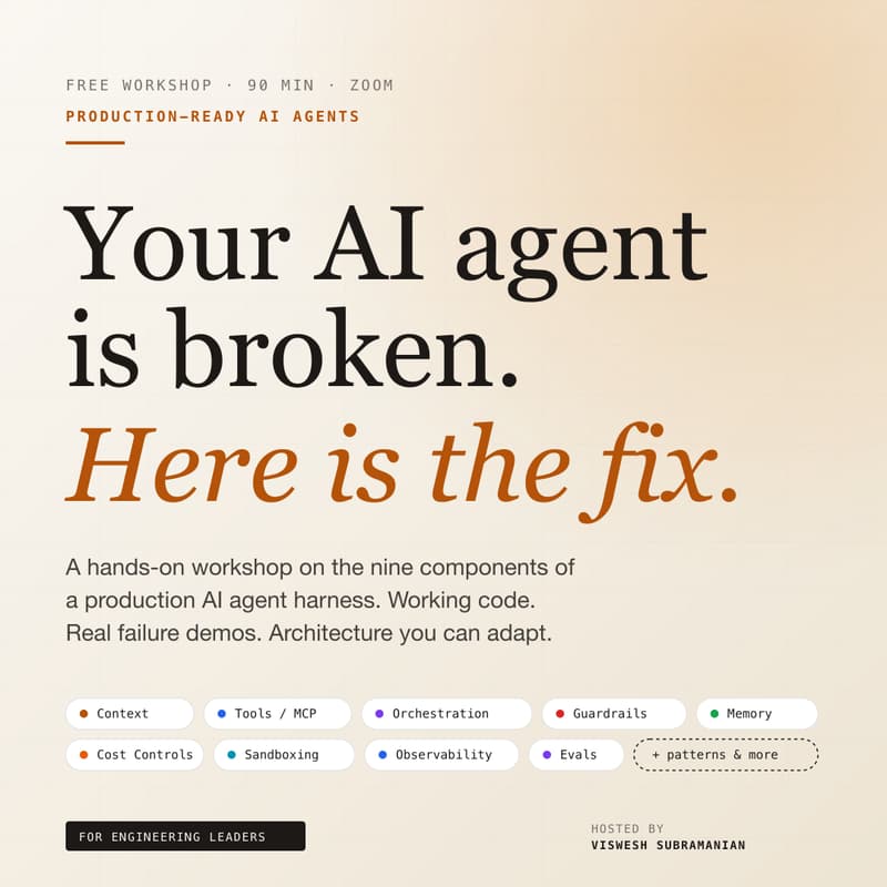 Cover Image for From Agent Demo to Agent System: A Production Architecture Workshop
