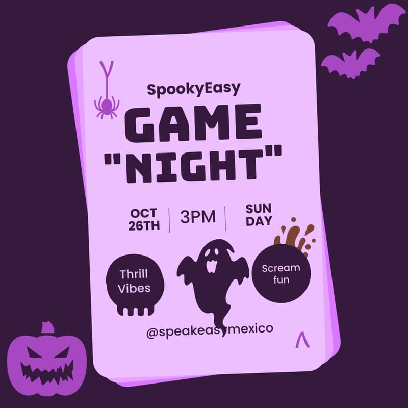 Cover Image for SpeakEasy ν - Game "Night" Spooky 🎃🍷