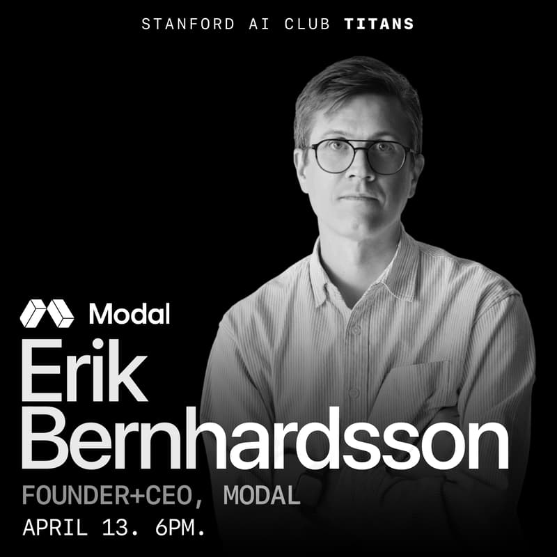 Cover Image for Erik Bernhardsson (Modal CEO + Co-Founder) @ Stanford AI Club