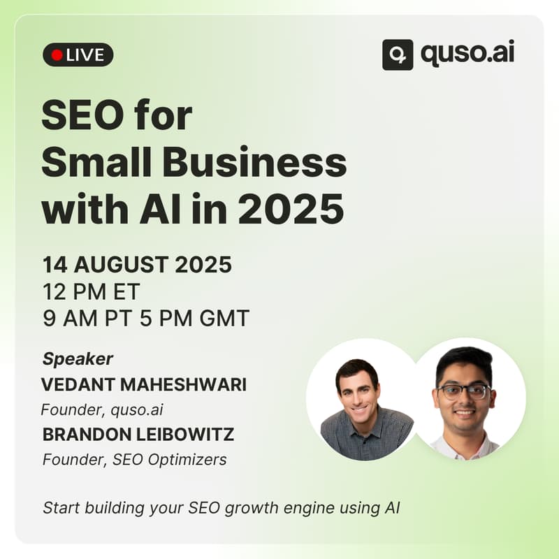 Cover Image for SEO for your Small Business in the Age of AI [Live Workshop]
