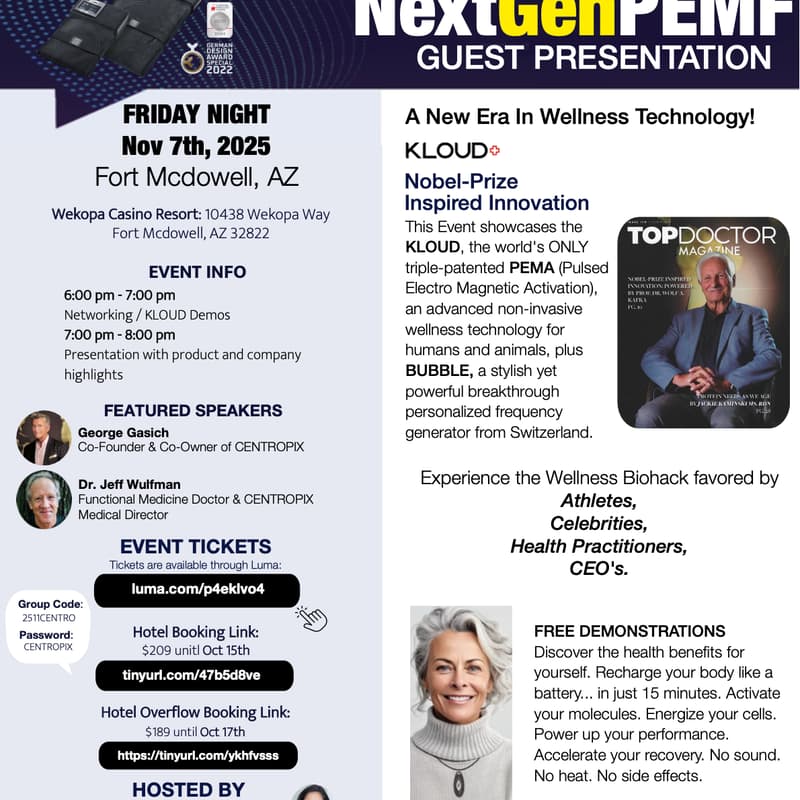 Cover Image for Centropix USA NextGenPEMF - Arizona Guest Presentation