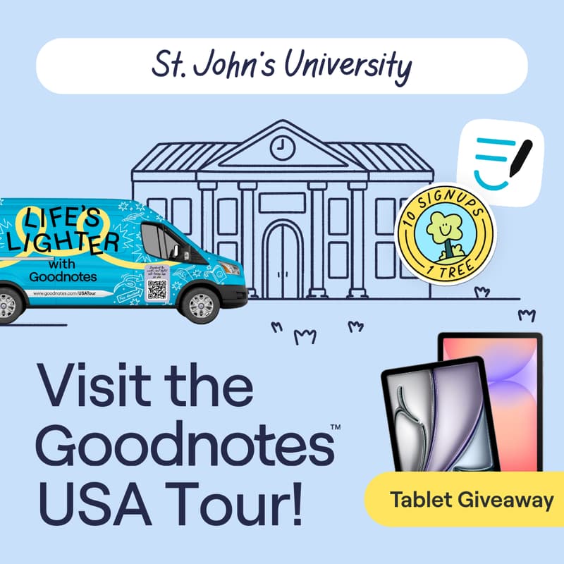Cover Image for Don't Miss In: Goodnotes at St. John's University