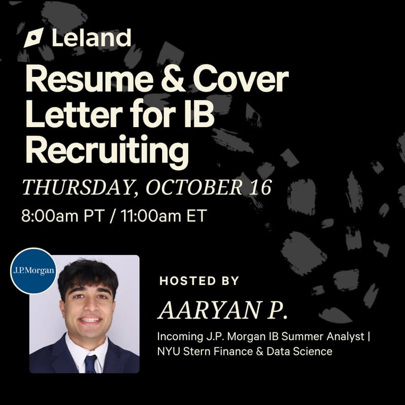 Cover Image for Resume & Cover Letter for IB Recruiting