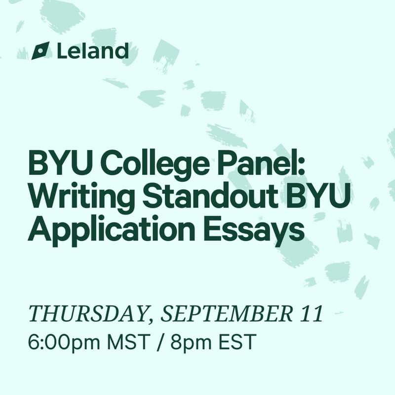 Cover Image for BYU College Panel: Writing Standout BYU Application Essays