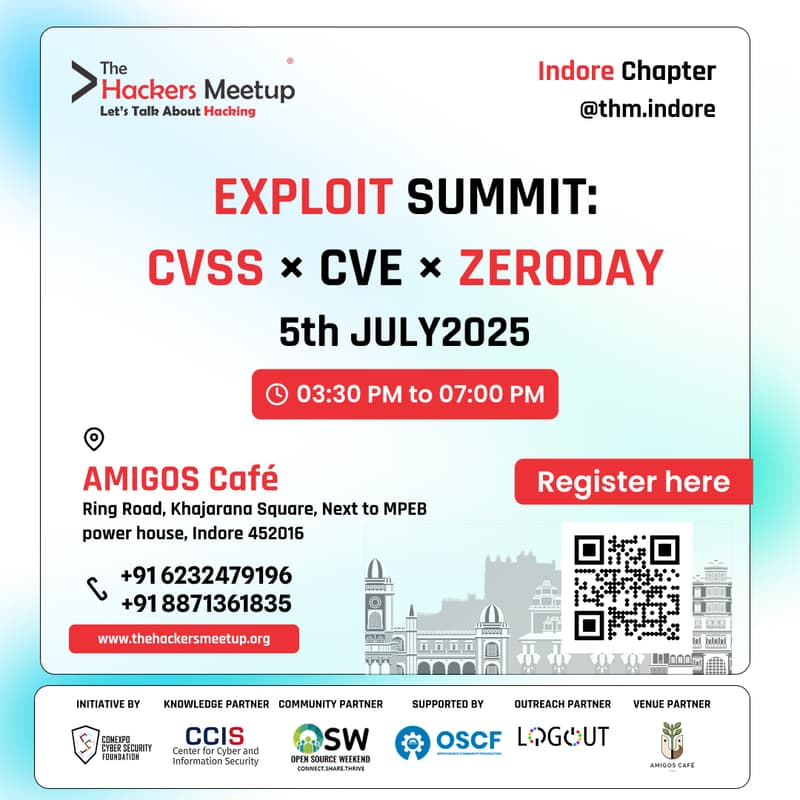 Cover Image for Topic : EXPLOIT SUMMIT: CVSS Γ CVE Γ Zeroday