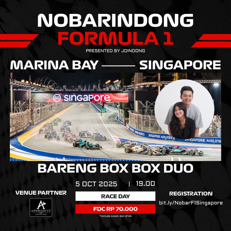 Cover Image for Nobar Formula 1 Singapore with Box Box Duo