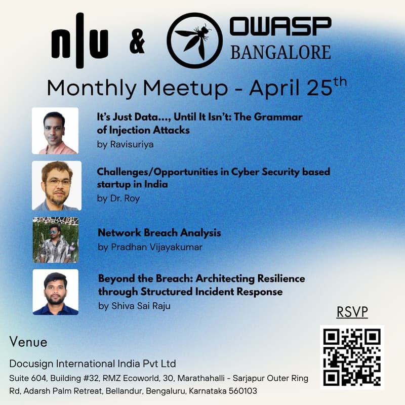 Cover Image for Null/OWASP Combined Meet - Bangalore | 25th April 2026