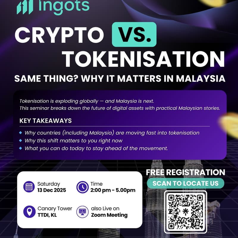 Cover Image for Crypto vs Tokenisation: Same Thing? Why It Matters in Malaysia