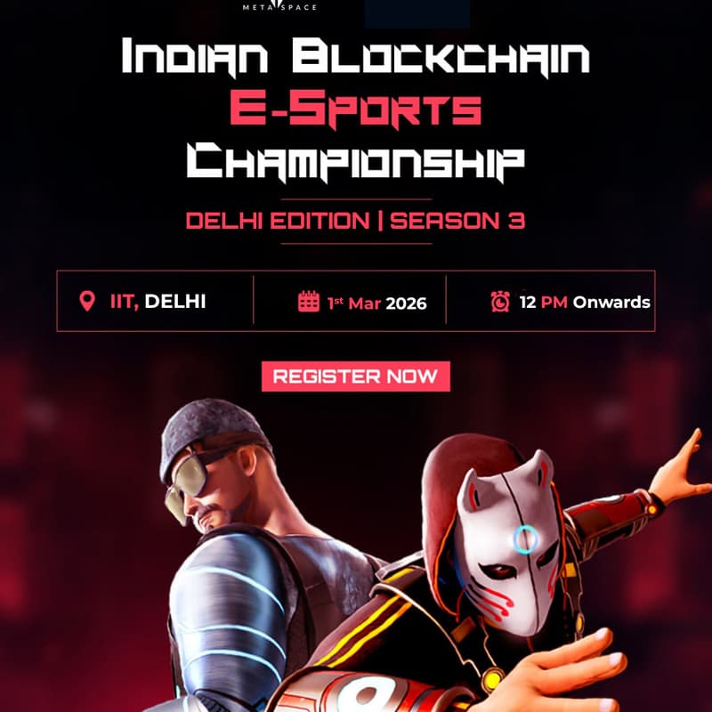 Cover Image for Indian Blockchain E-Sports Championship (Delhi Edition Season 3)