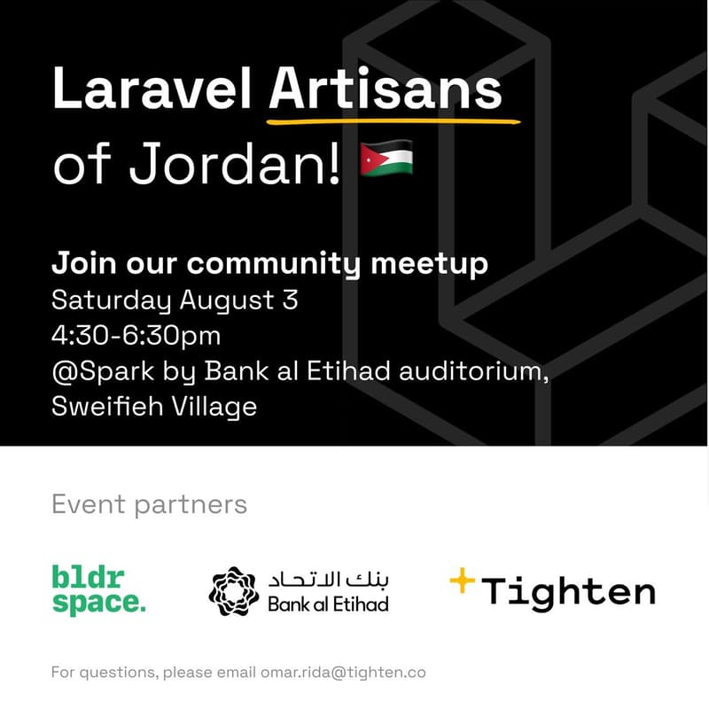 Cover Image for Laravel Artisans Meetup - Jordan