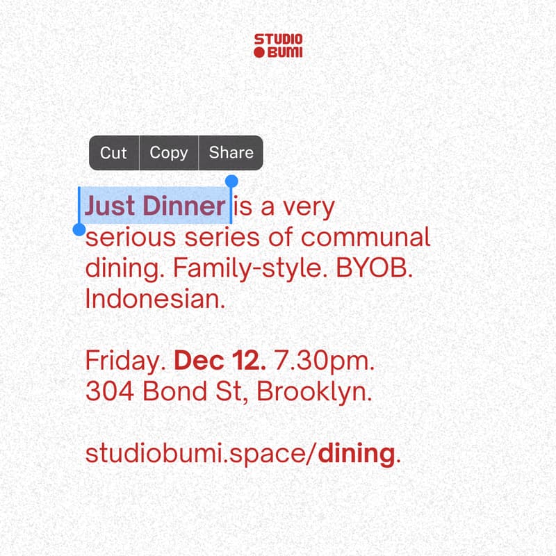 Cover Image for Just Dinner