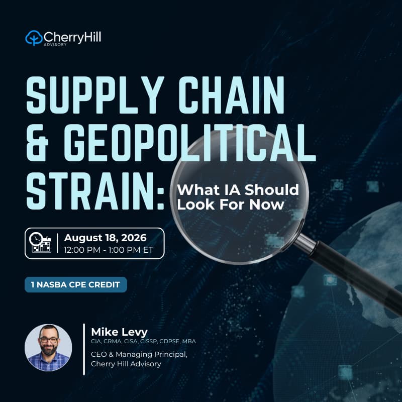 Cover Image for Supply Chain and Geopolitical Strain: What IA Should Look For Now