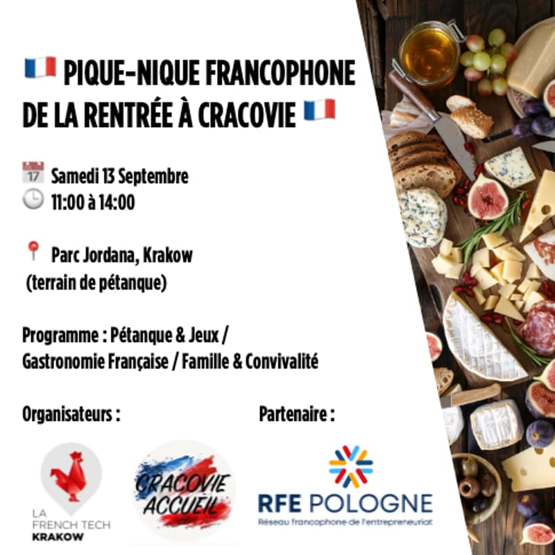 Cover Image for 🇫🇷 PIQUE-NIQUE FRANCOPHONE DE LA RENTRÉE À CRACOVIE 🇫🇷
