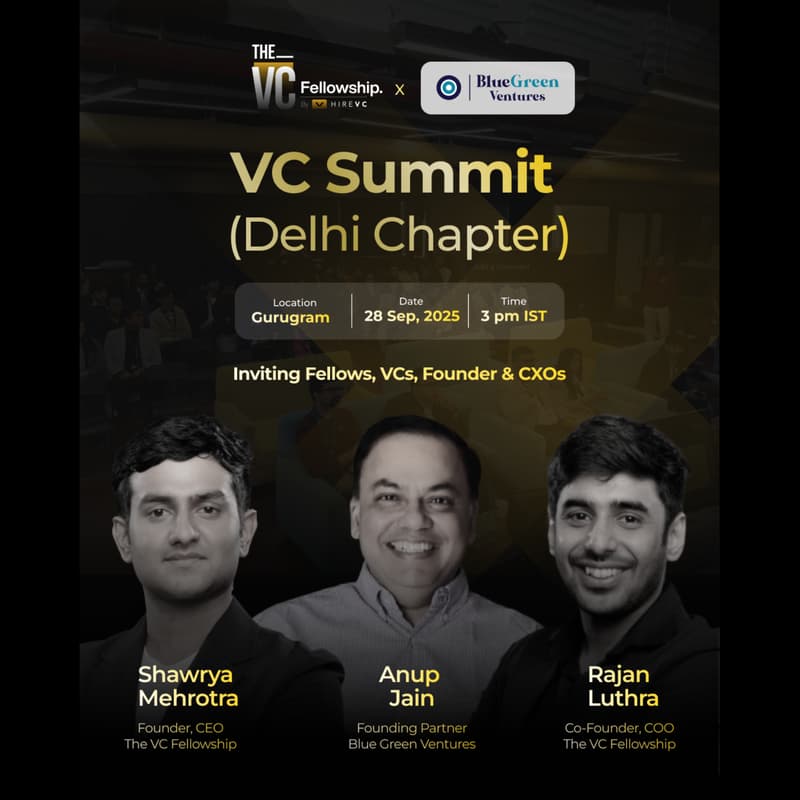 Cover Image for VC Summit (Delhi Chapter) By The VC Fellowship X BlueGreen Ventures