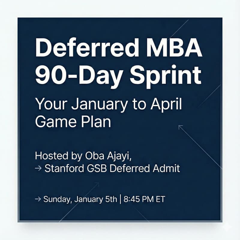 Cover Image for Deferred MBA: 90 Days to Submit