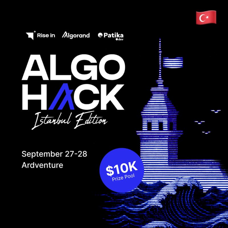 Cover Image for AlgoHack Istanbul Edition Hackathon - $10.000 Prize Pool!