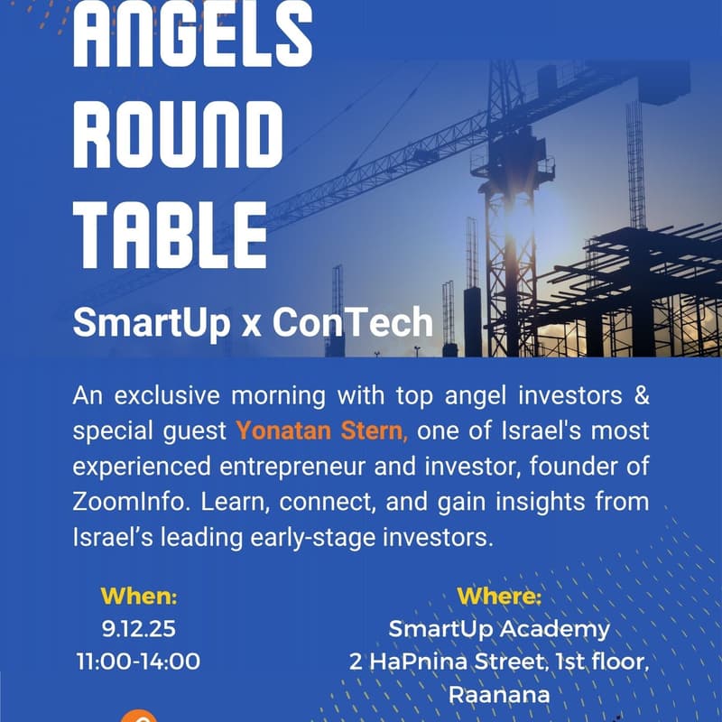 Cover Image for ANGELS ROUND TABLE: SmartUp x ConTech