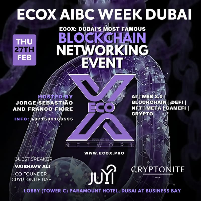 Cover Image for EcoX AIBC Week - AI Blockchain Meetup