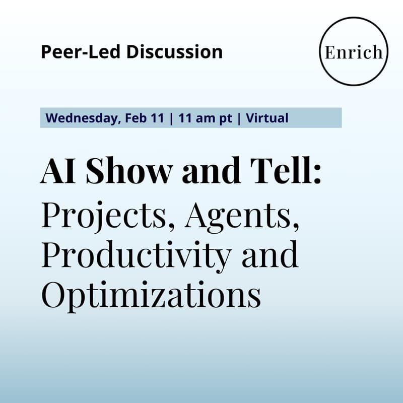 Cover Image for AI Show and Tell: Projects, Agents, Productivity and Optimizations