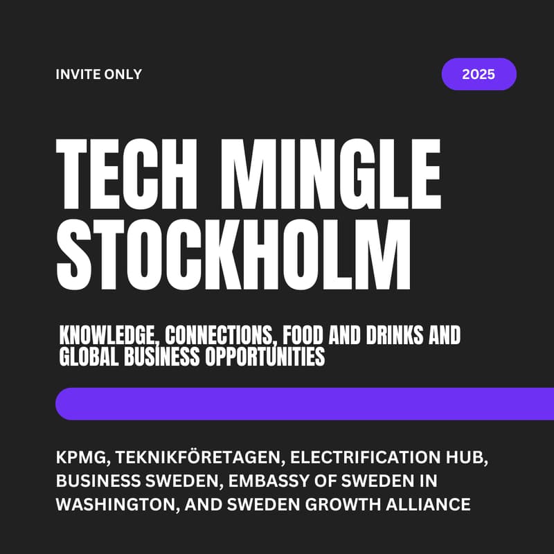 Cover Image for TECH MINGLE SWEDEN STOCKHOLM (CES & HM) INVITE ONLY