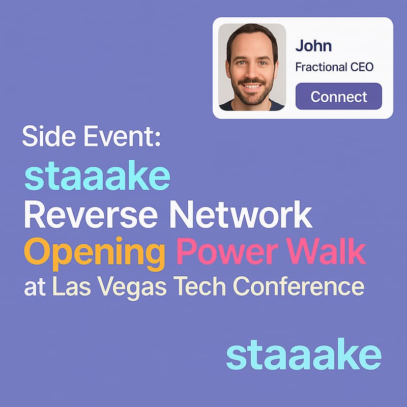 Cover Image for Side Event: staaake Reverse Network Opening Power Walk at Las Vegas AI/Tech Conference
