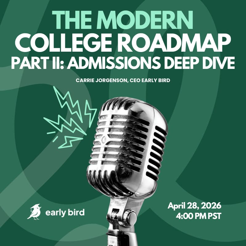 Cover Image for early bird™ webinar series: an inside look at college admissions.